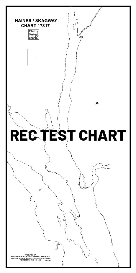 #17317 Lynn Canal, Point Sherman to Skagway SE Alaska Coast - and REC TEST CHARTS
