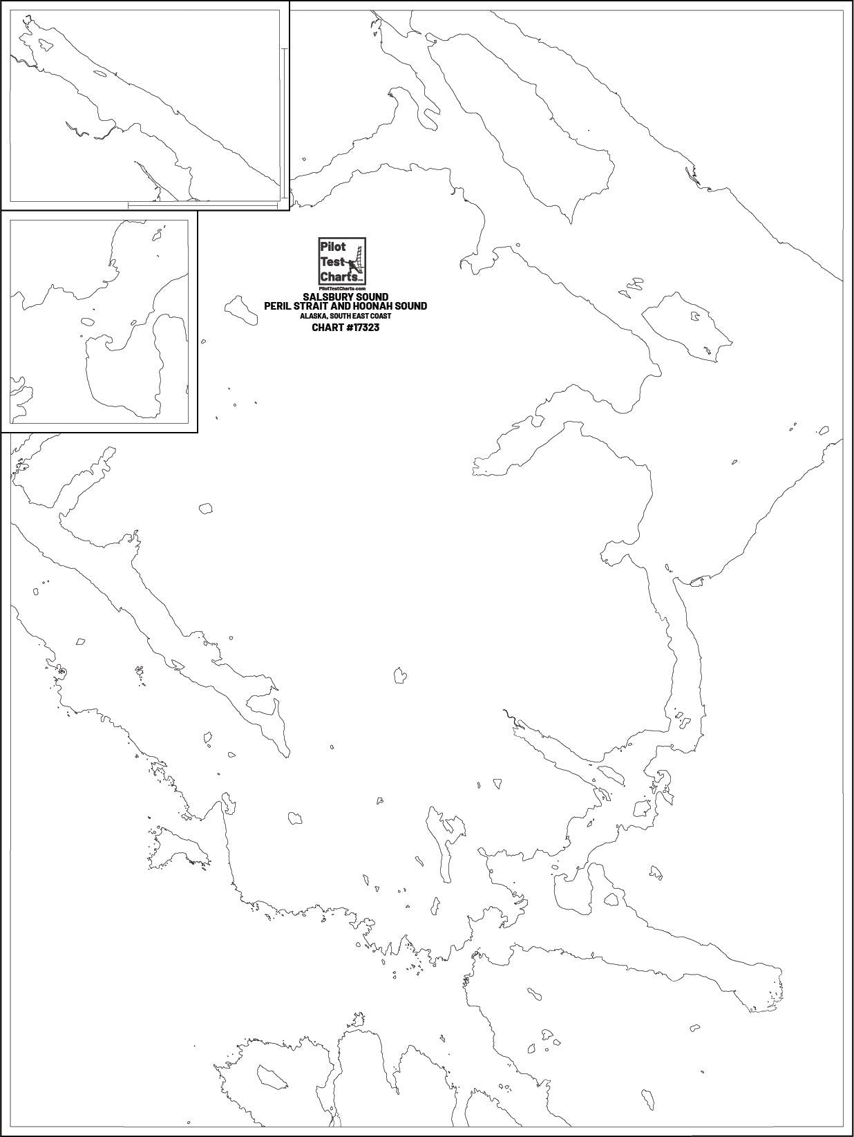 #17323 Salisbury Sound Peril Strait and Hoonah Sound, SE Alaska - and REC TEST CHARTS