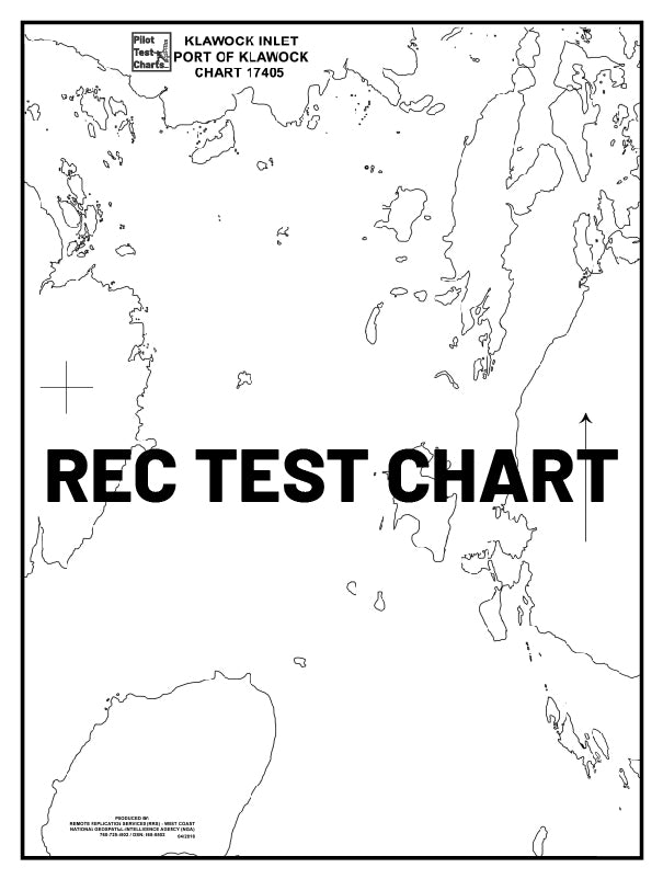 #17405 Ulloa Channel to San Christoval Channel, West Coast of Prince Wales Island, SE Alaska - and REC TEST CHARTS