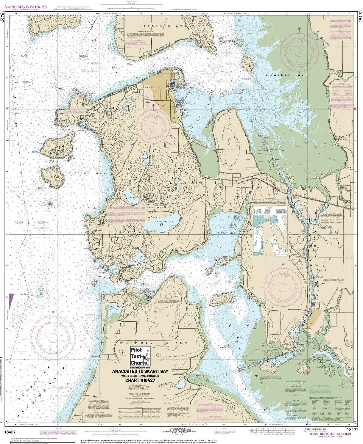 #18427 Anacortes to Skagit Bay, Washington Chart