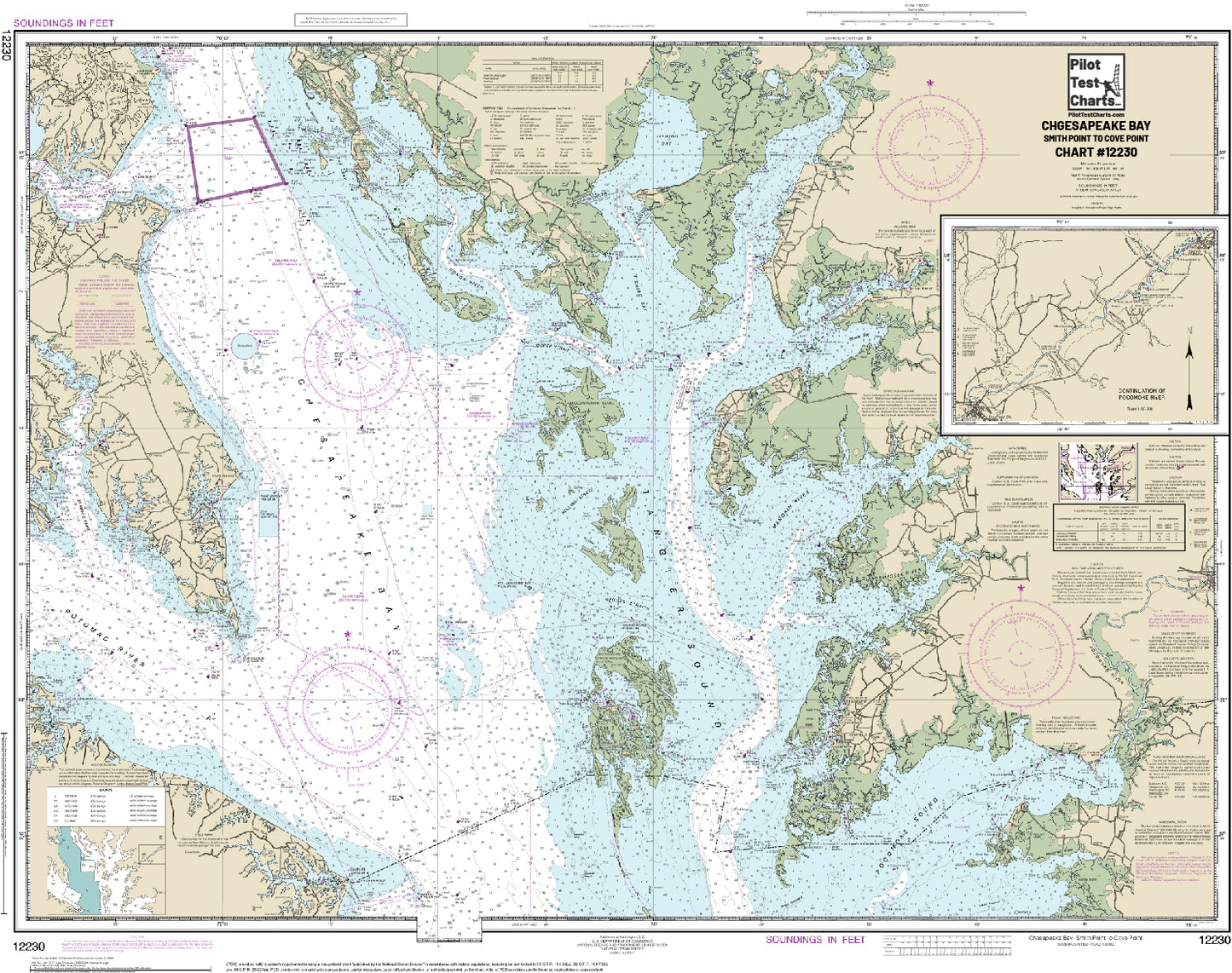 #12230 Chesapeake Bay, Smith Point to Cove Point Chart