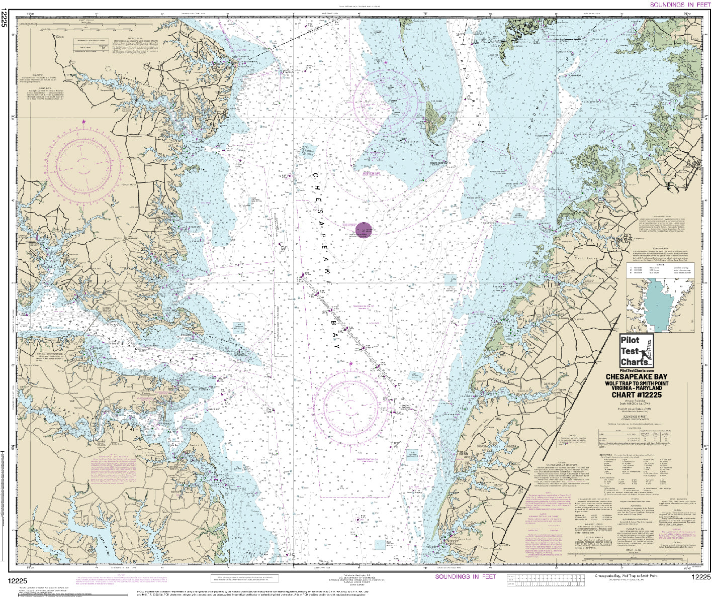 #12225 Chesapeake Bay, Wolf Trap to Smith Point Chart