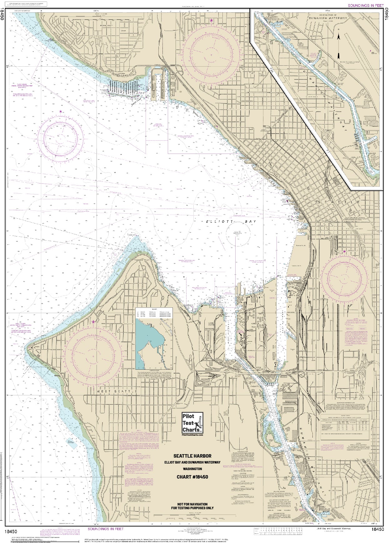 #18450 Seattle Harbor, Elliot Bay and Duwamish Waterway Chart