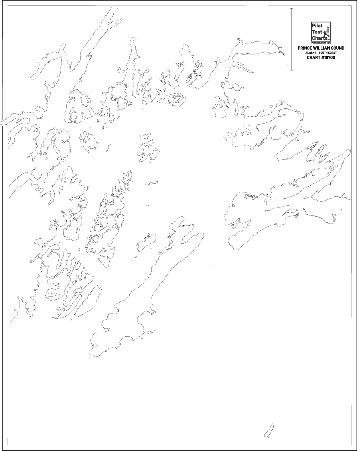 #16700 Prince William Sound, Alaska - South Coast Chart