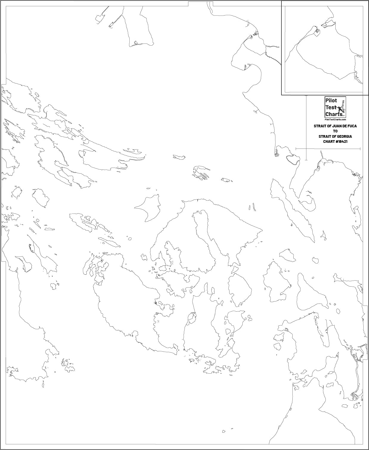 #18421 Strait of Juan De Fuca to Strait of Georgia, Washington Chart