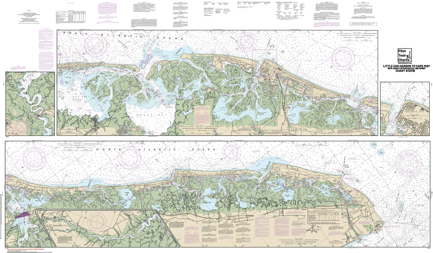 #12316 Little Egg Harbor to Cape May, New Jersey ICW Chart