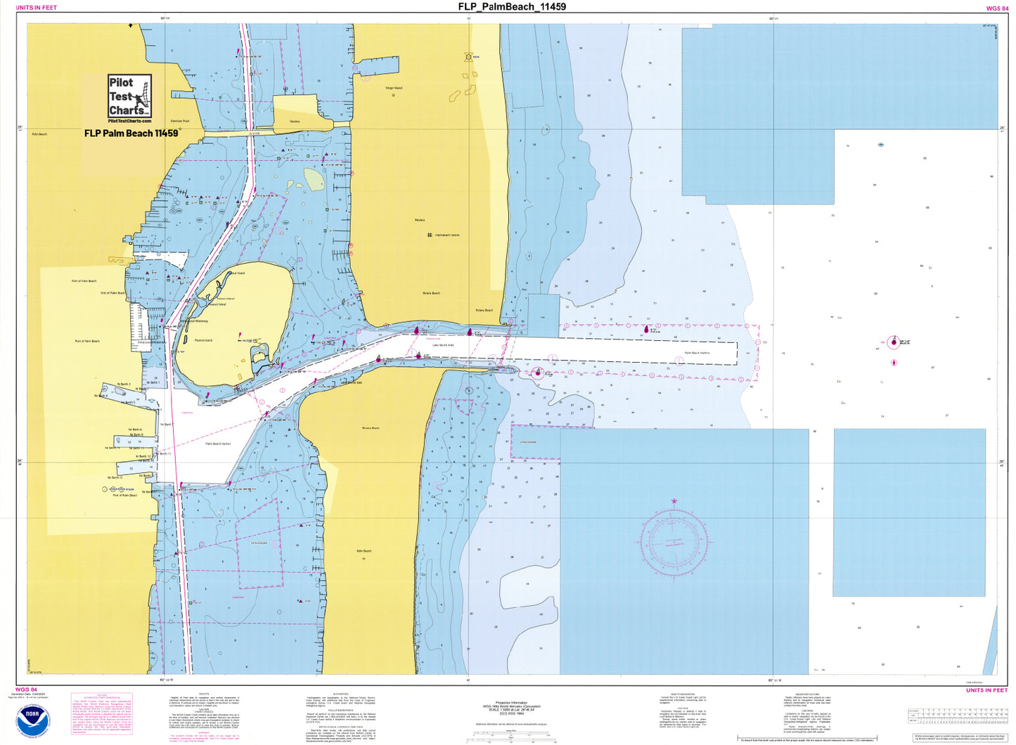 #11459  Port of Palm Beach and Approaches - and Florida State Pilot (FLP) Exam Charts