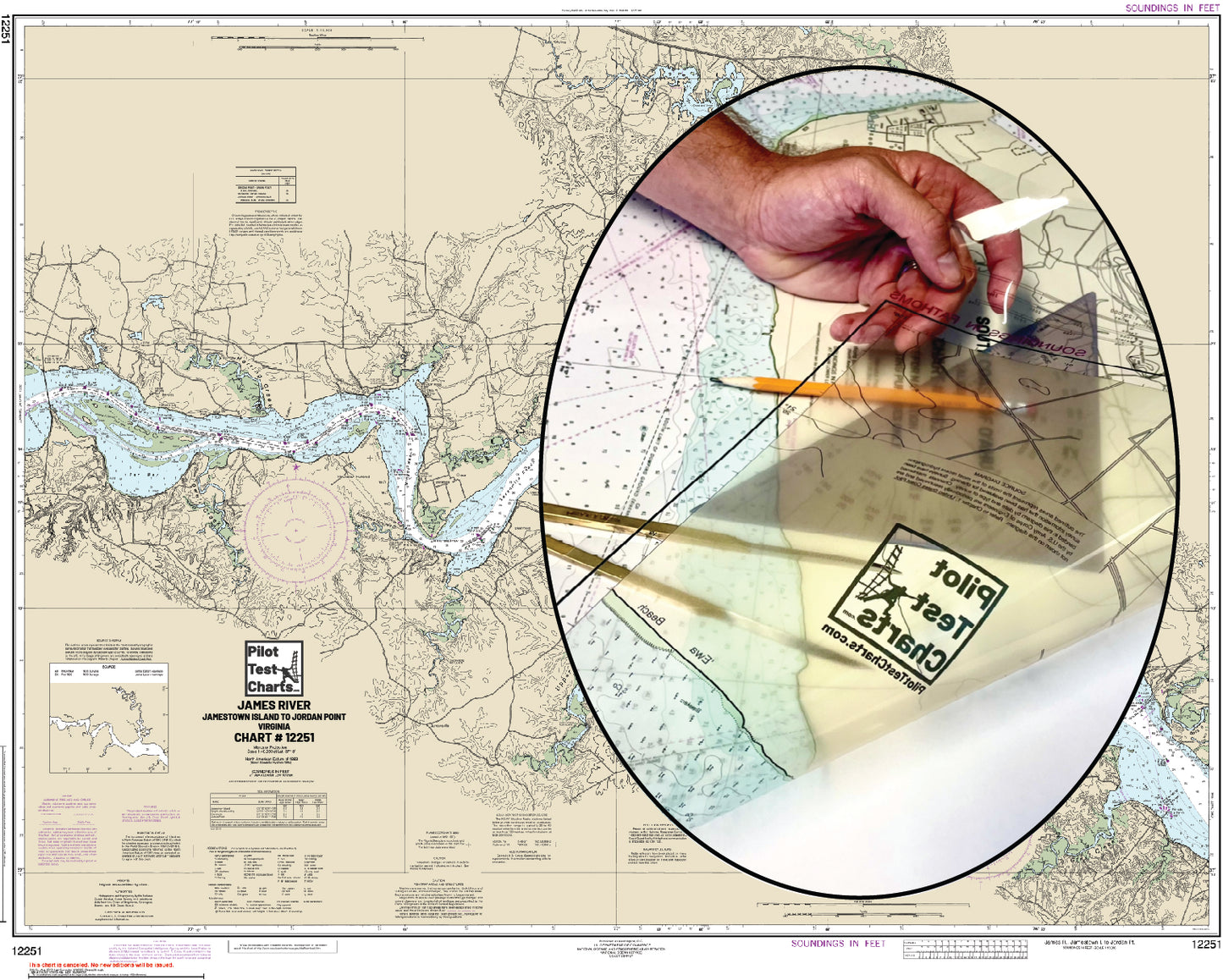 #12251 James River, Jamestown Island to Jordan Point, Virginia Chart