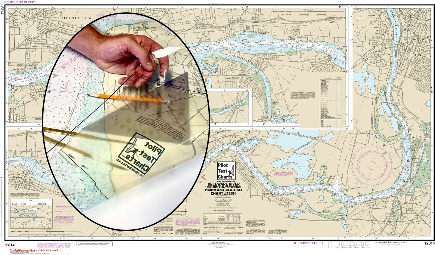 #12314 Delaware River, Philadelphia to Trenton, Pennsylvania-New Jersey Chart