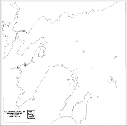 #13276 Salem, Marblehead, and Beverly Harbors Chart