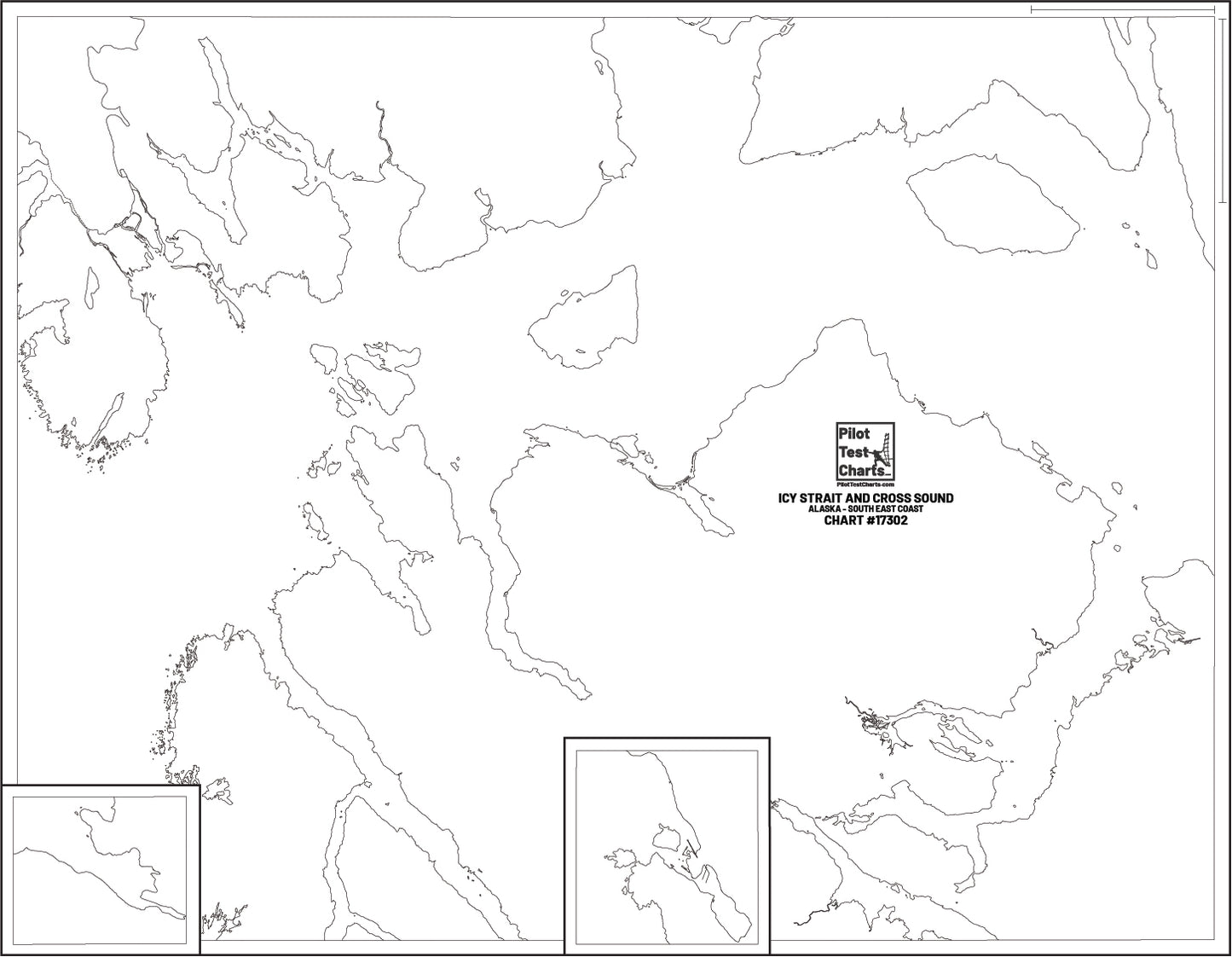 #17302 Icy Strait and Cross Sound SE Alaska Chart - and REC TEST CHART