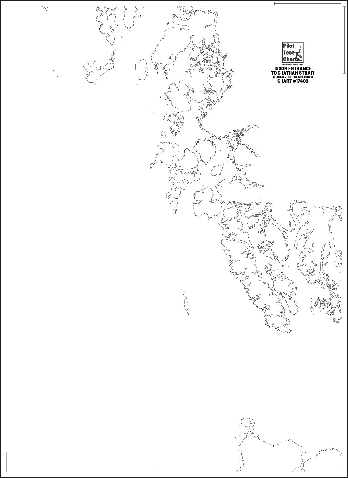 #17400 Dixon Entrance to Chatham Strait, SE Alaska Chart - and REC TEST CHARTS