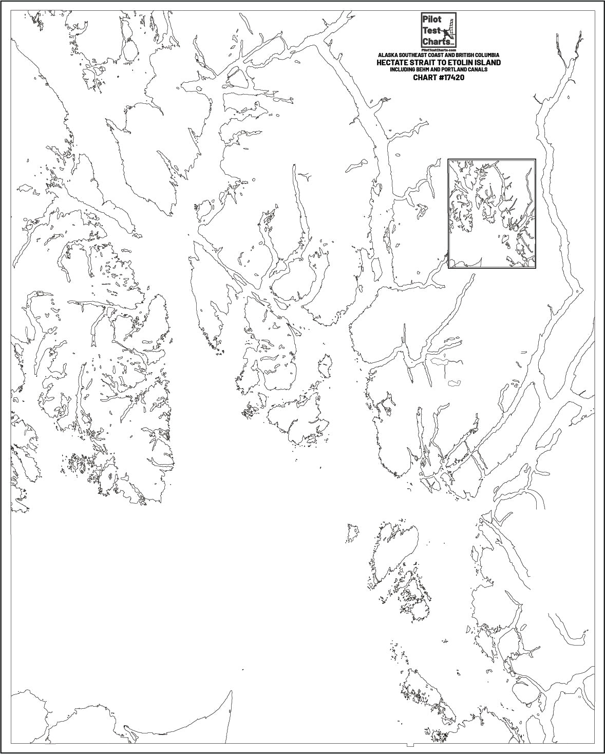 #17420 Hectate Strait to Etolin Island, Alaska Southeast Coast and British Columbia Chart