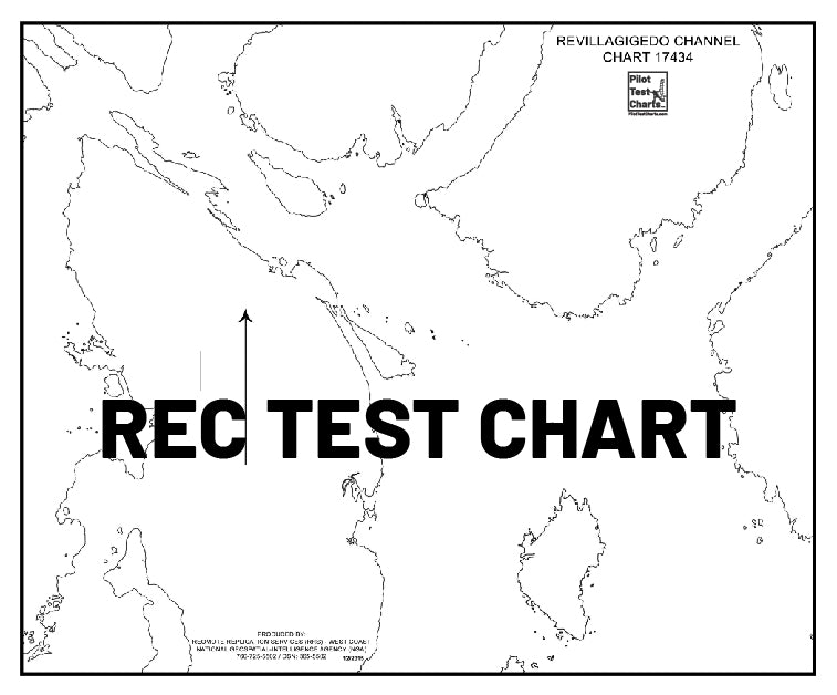 #17434 Revillagigedo Channel, SE Alaska and British Columbia Chart - and REC TEST CHARTS