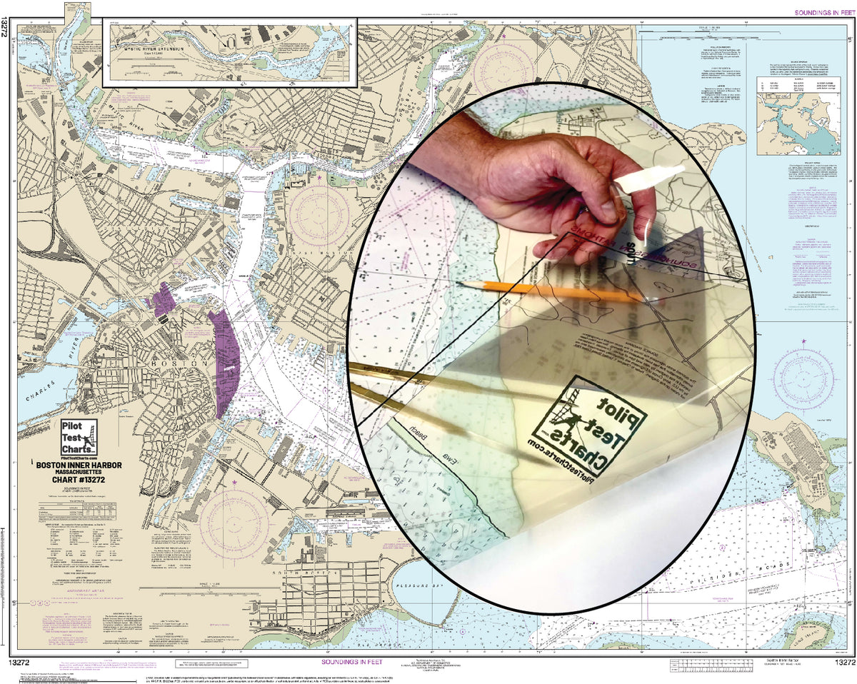 Example Boston Chart #13272 Boston Inner Harbor, Massachusetts Chart – Pilot Test Charts