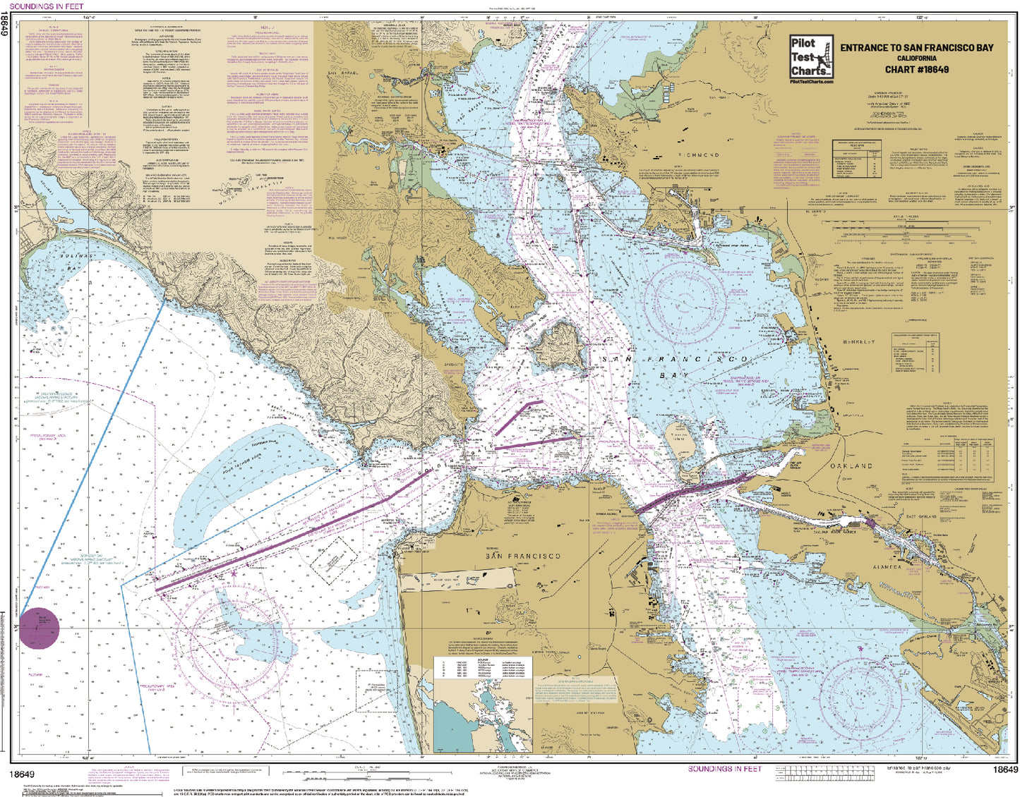 #18649 Entrance To San Francisco Bay Chart – Pilot Test Charts