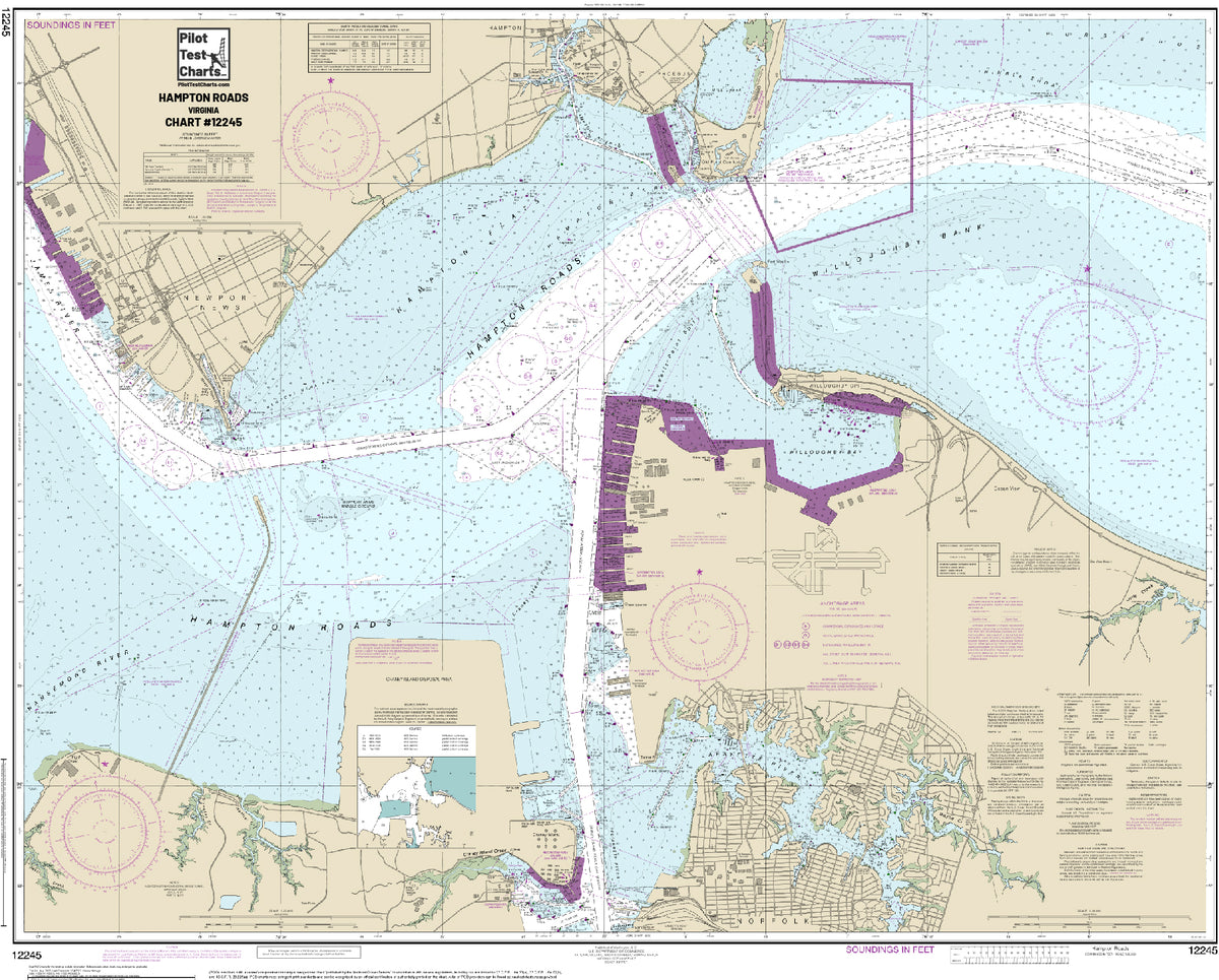 12245 #12245 Hampton Roads, Virginia Chart – Pilot Test Charts