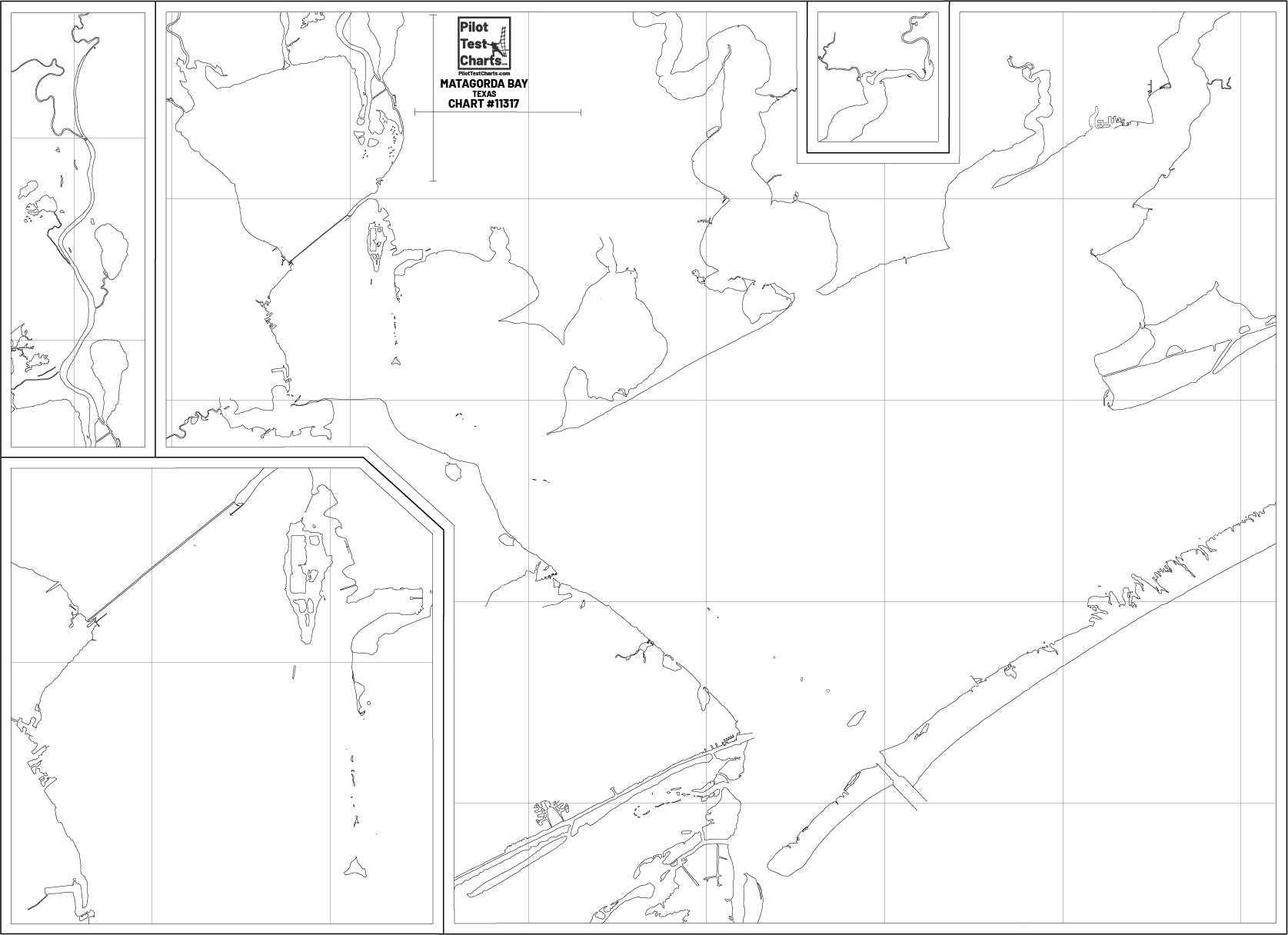 11317 Matagorda Bay, Texas Chart Pilot Test Charts