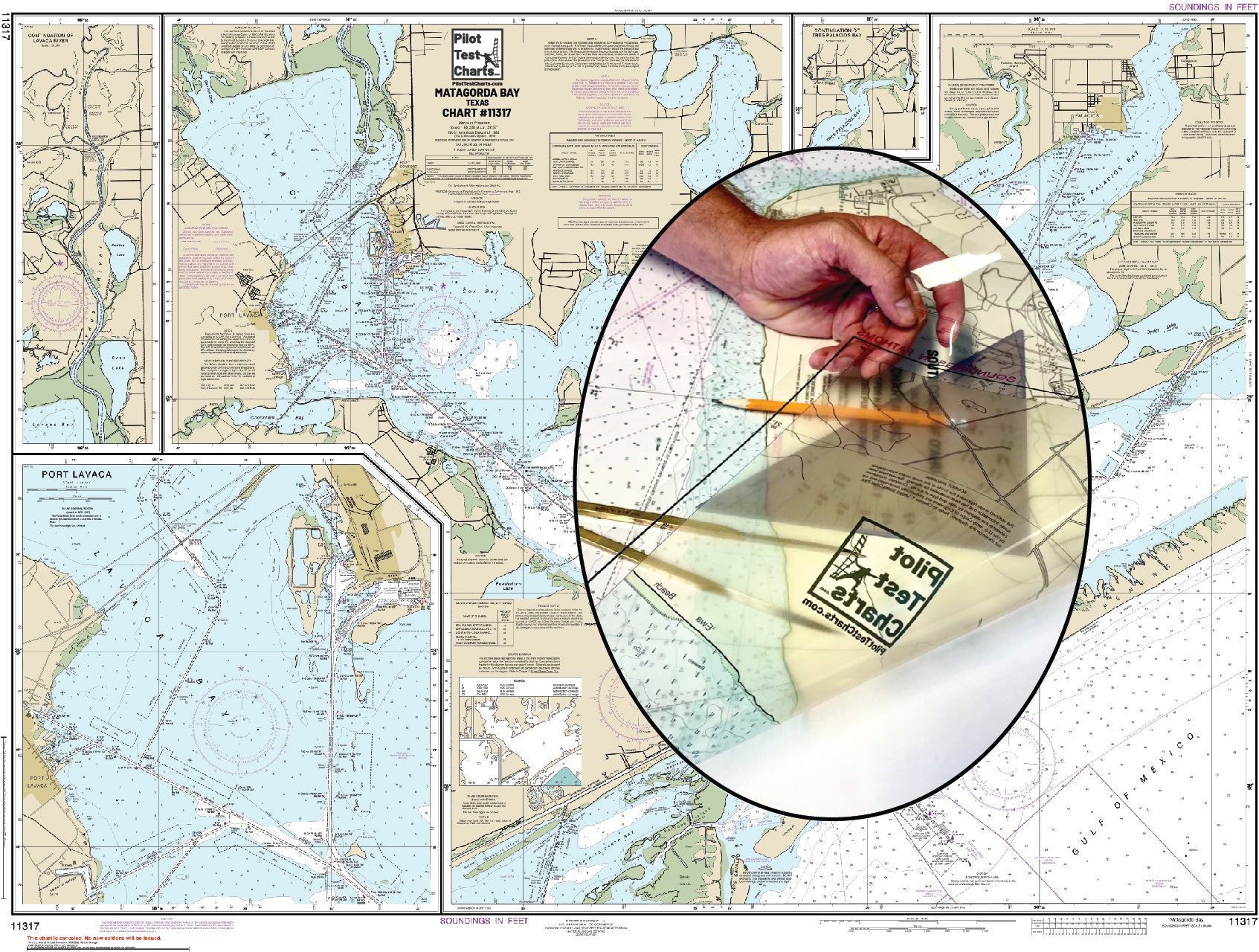11317 Matagorda Bay, Texas Chart Pilot Test Charts