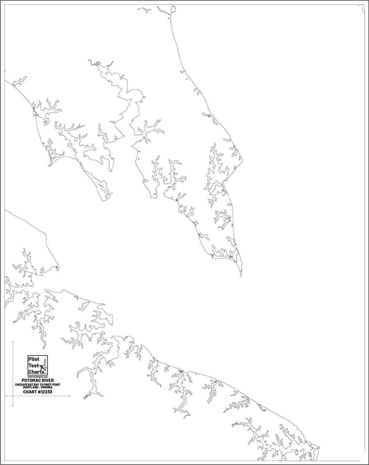 12233 Potomac River, Chesapeake Bay to Piney Point Chart Pilot Test