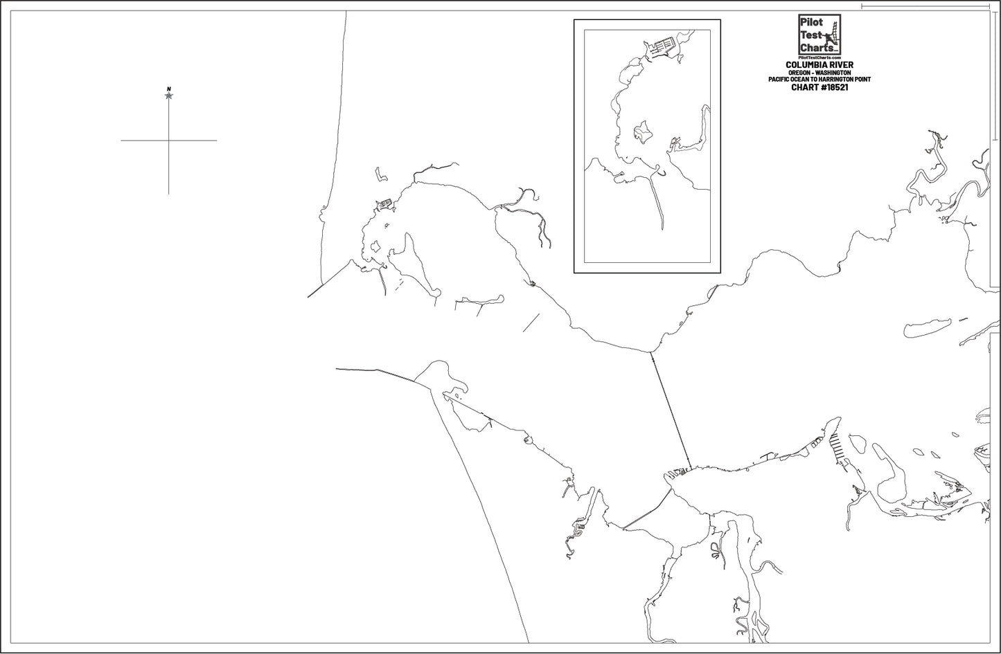 #18521 Columbia River, Pacific Ocean to Harrington Point, Oregon - Washington Chart