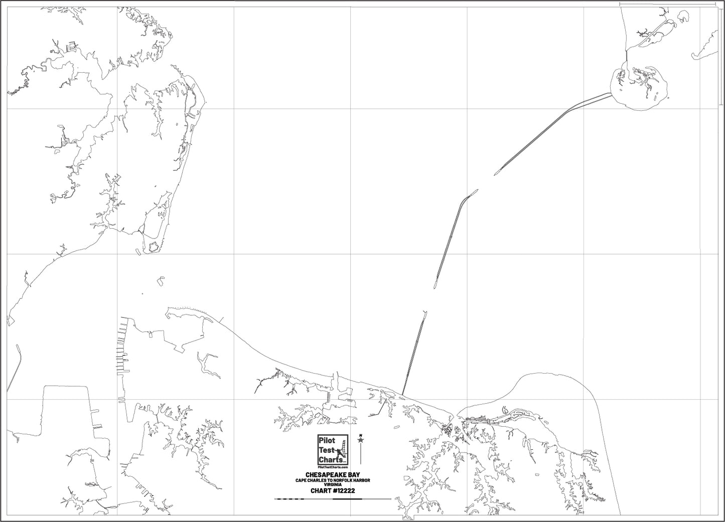 #12222 Chesapeake Bay, Cape Charles to Norfolk Harbor, Virginia